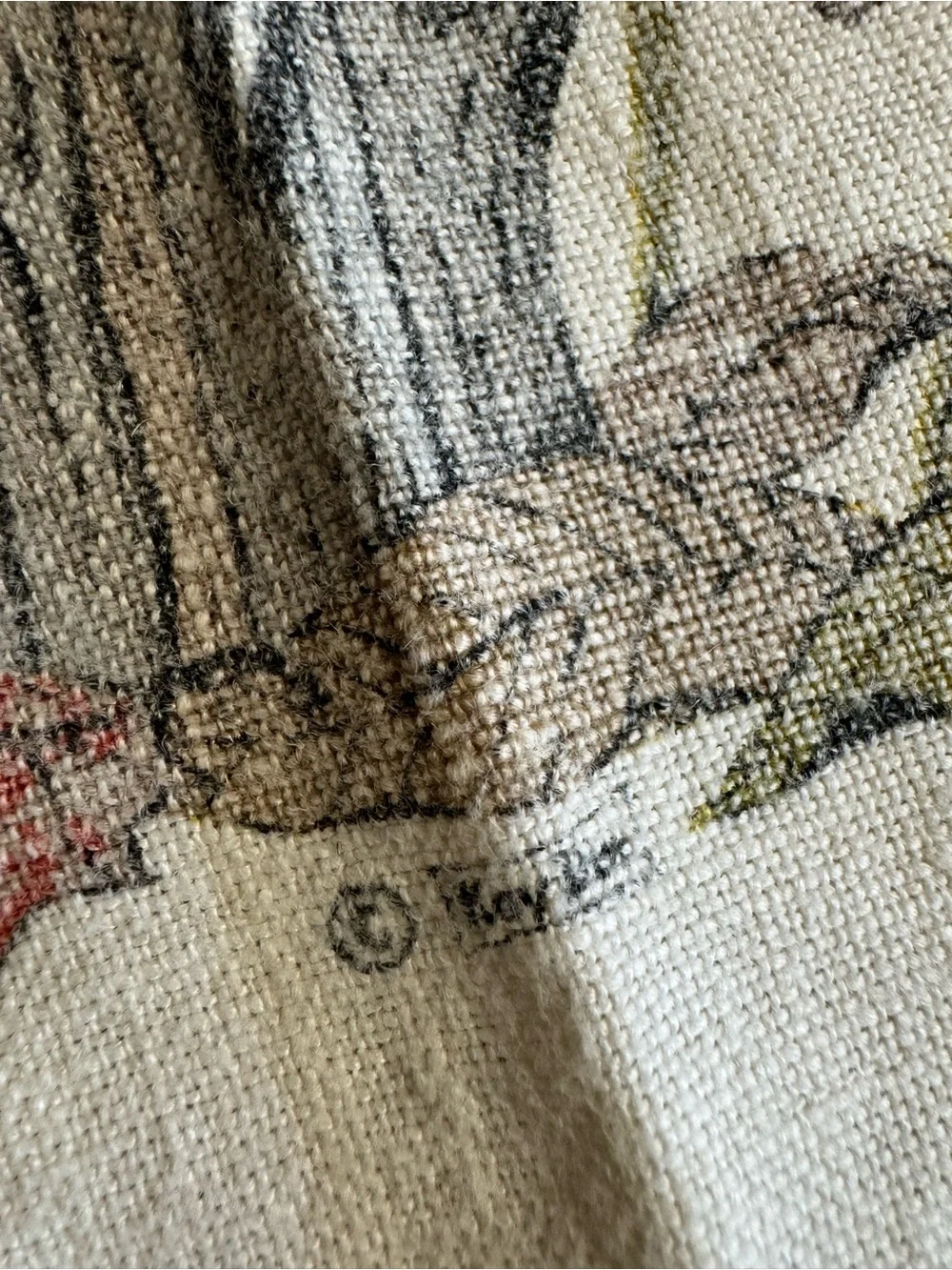 Vintage 1970s Kay Dee Wilderkind Pure Linen Tea Towel/Wall Hanging.